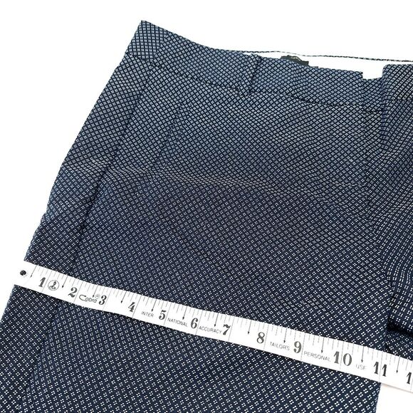 Talbots Navy Blue Newport Diamond Polka Dots Mid-Rise Preppy Dress Pants Sz 8 - Picture 12 of 15